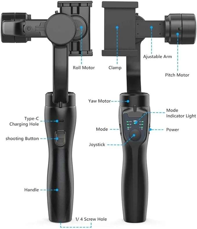 3 axis mobile phone gimbal stabilizer