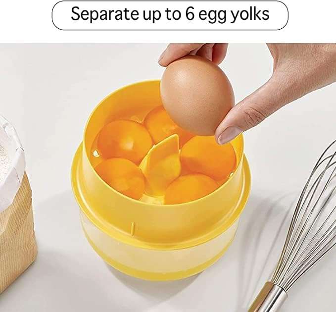 Egg Yolk Catcher Yolk Seperator with collecting base - Holds 6 Eggs