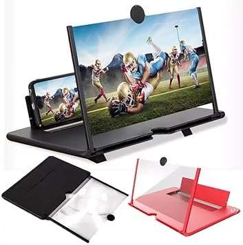 12" Phone Screen Magnifier,3D Smartphone HD Screen Amplifier,Foldable Phone Stand with Screen Enlarg