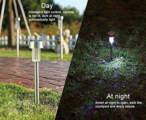 CLEVER GARDEN Outdoor Solar Lights, Upgraded Waterproof Solar Powered Landscape Spotlights Patio De