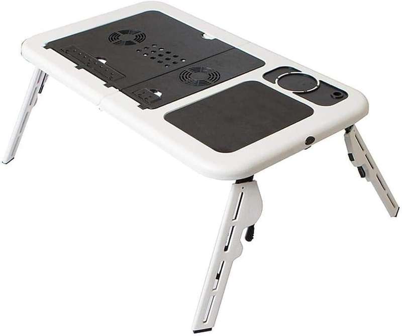 E-TABLE PORTABLE LAPTOP DESK WITH COOLER FAN
