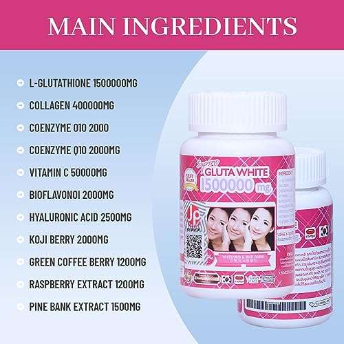 Gluta white plus 1500000mg Super Whitening Glutathione Anti - aging