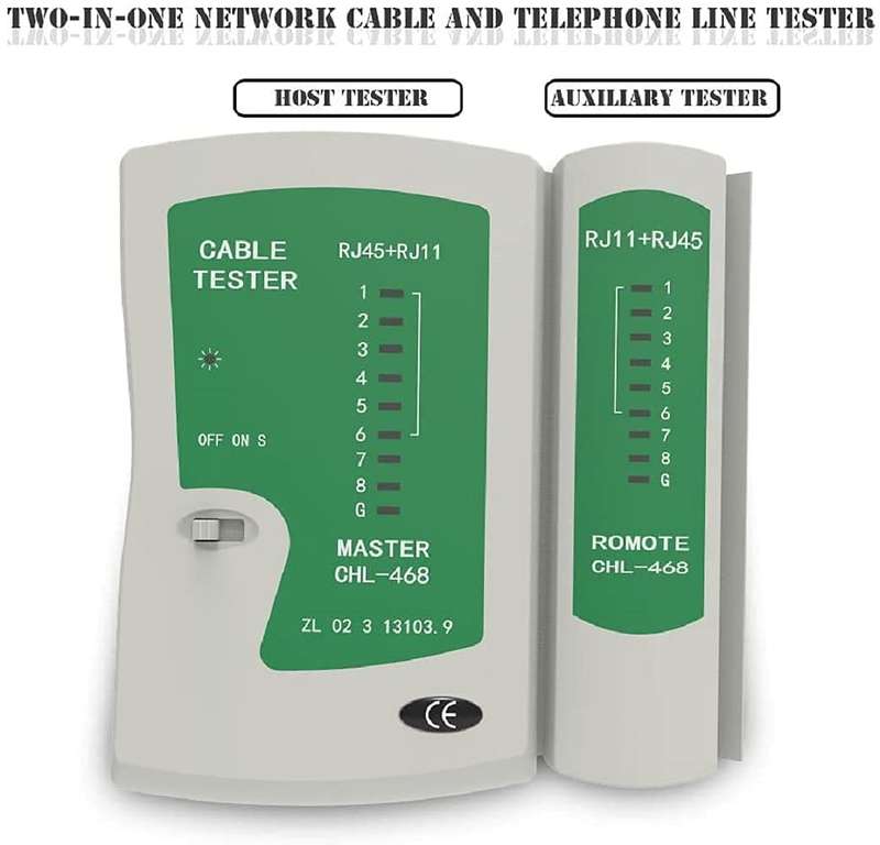 Network Cable Tester Dual Use Battery Operated RJ45 and RJ11