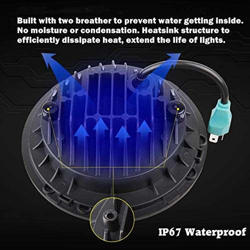 7 Inch LED Headlight For Jeep light  1pcs