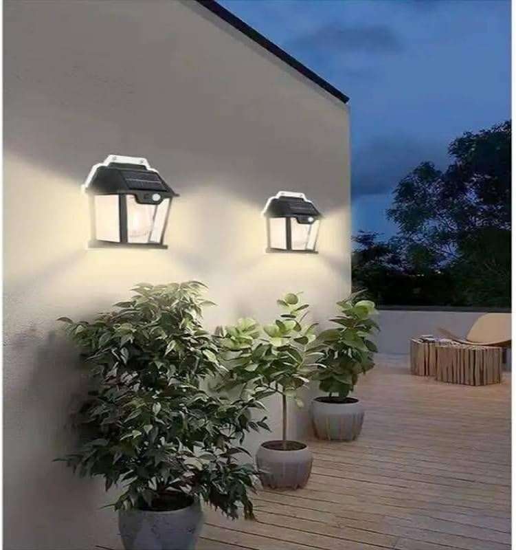 HUMAN BODY INDUCTION + LIGHT OPERATED SOLAR SENSOR LIGHT - SET OF 2