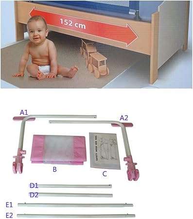 Non-adjustable crib rail crib grid color length to install bed guard for children for different faul