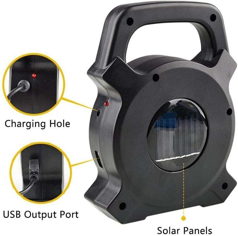 Long Range COB Work Light Lantern - Solar Work Light with Built-In Solar Panel
