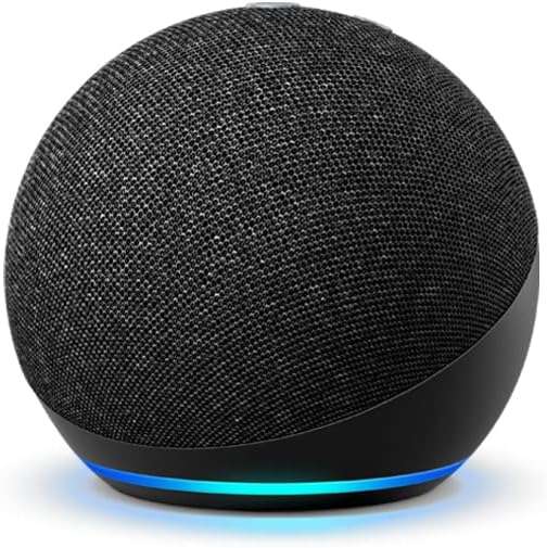 Amazon Echo Dot (4th Gen) Smart Speaker, Sleek Design, Full Sound, Bluetooth, and Alexa, Charcoal