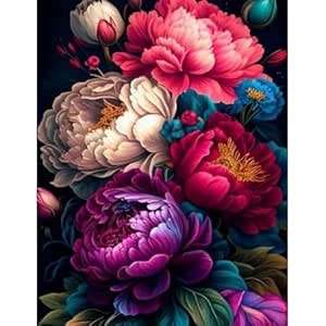 Paint by numbers - Peony colour burst - 40x50cm