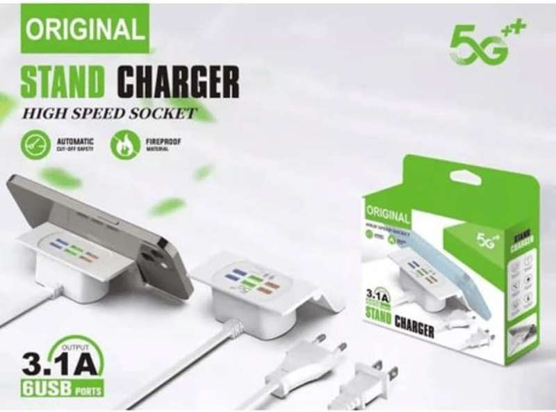 6 USB High-Speed Socket Stand Charger