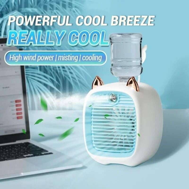 SPRAY COOLING MISTING FAN (BLUE)