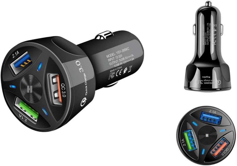 Original Quick Charging 3-Port USB Car Charger - 55W + 3.0PD