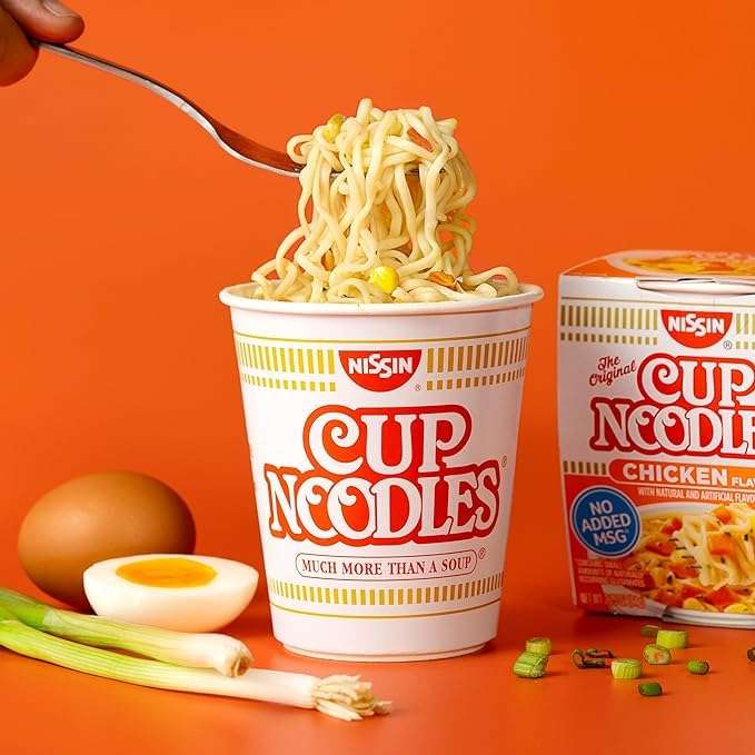 Nissin Cup Noodles Soup, Chicken Flavor, 2.25 Ounce
