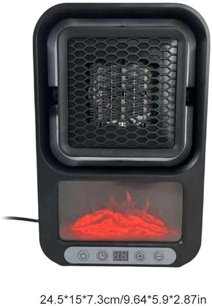 Electric Fan Heater 110V/220V Desktop Heating Machine with Remote Control 2 Speed for Office Room I