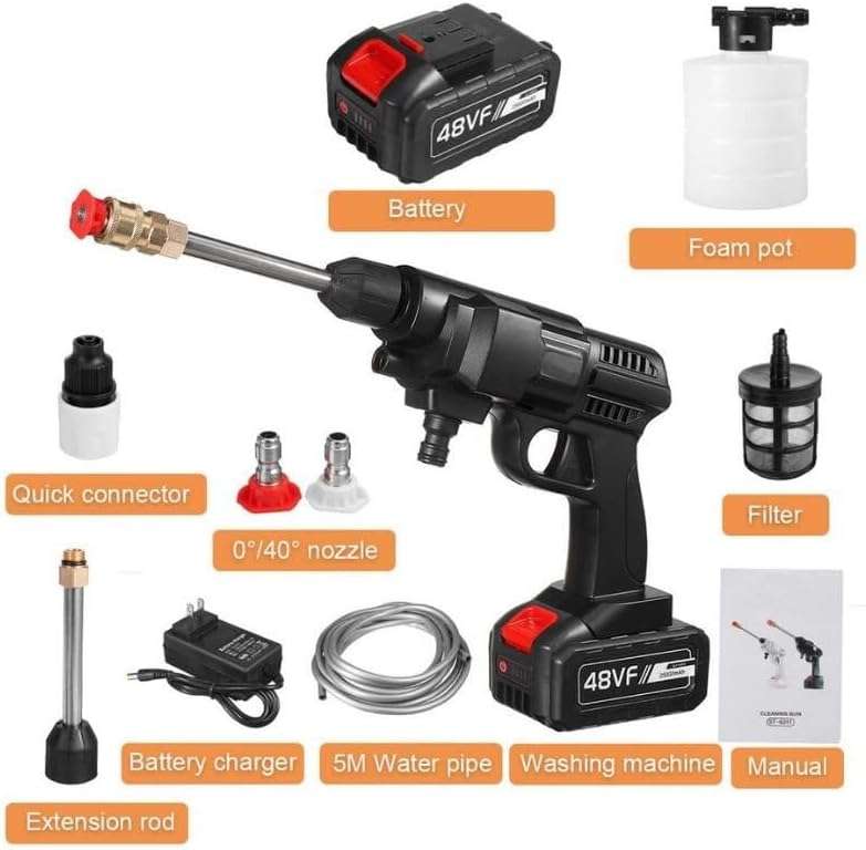 HIGH PRESSURE MULTI-FUNCTIONAL CORDLESS RECHARGEABLE CLEANING GUN