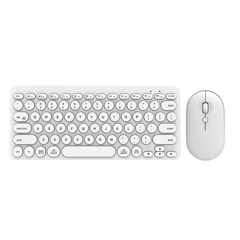 Multimedia Wireless Keyboard and Mouse Suite (White)