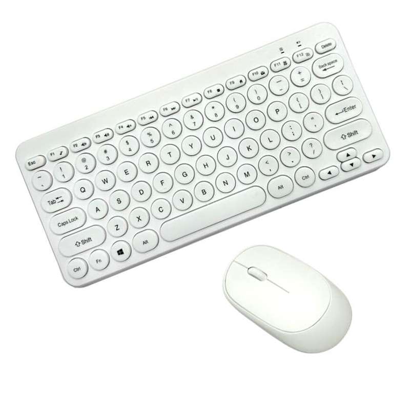 Multimedia Wireless Keyboard and Mouse Suite (White)