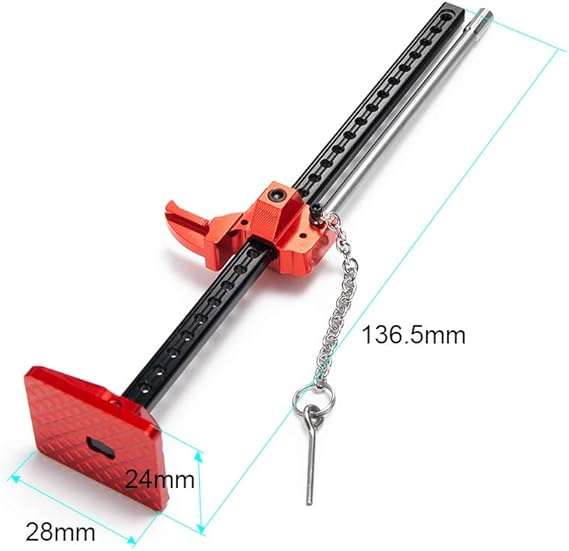 XUNJIAJIE 1/10th RC Accessories Full Metal High Lift Jack for All 1/10 RC Crawler Truck Buggy
