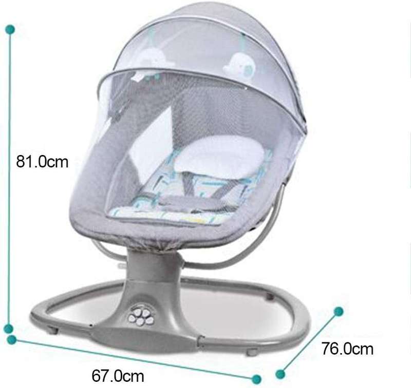 Multi-function Baby Bouncer, Smart Bluetooth Soft Comfortable Breathable Electric Baby Rocking Chair