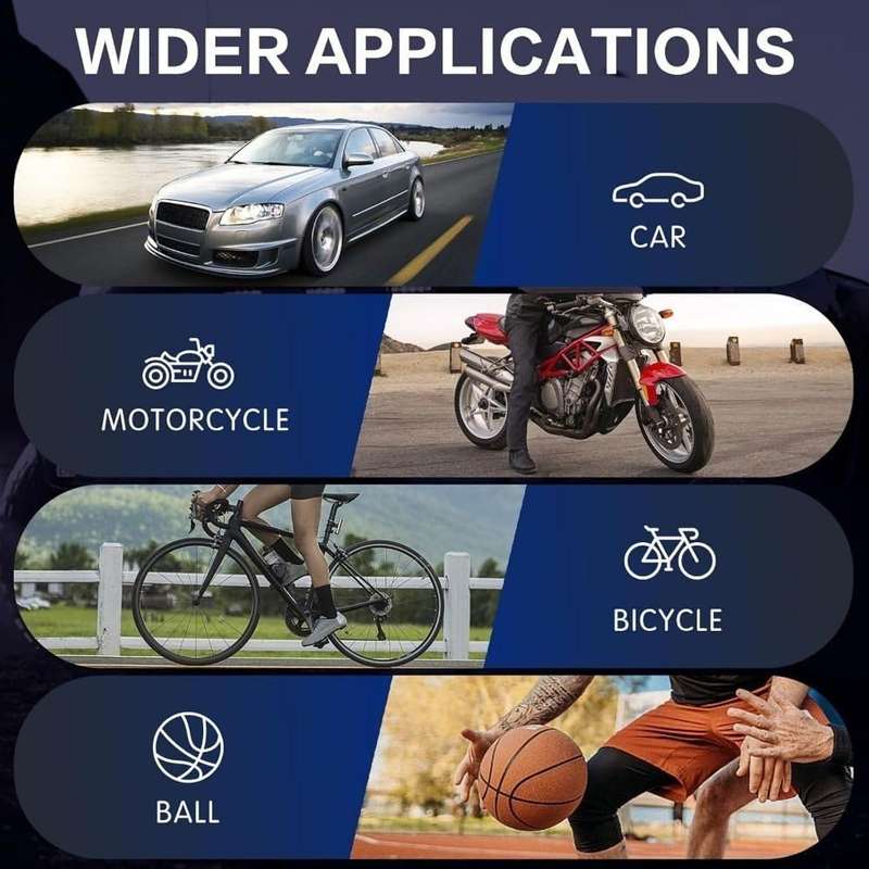 PORTABLE ELECTRIC CAR AIR PUMP,BIKE AIR PUMP,MULTIFUNCTIONAL,LED FLASHLIGHT