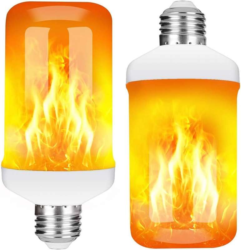 LED flame effect light bulbs 5W 4 modes E26/E27 pack of 2