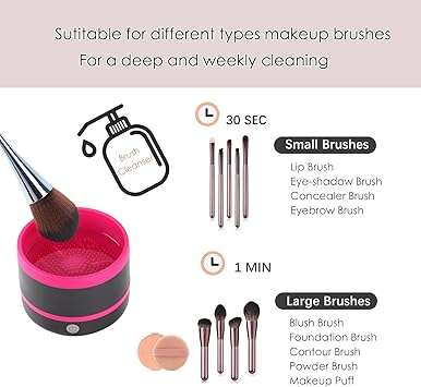 Electric Makeup Brush Cleaner Machine, Quick Cleaning Make Up Brush Washing Tool, Fast Spin and Clea