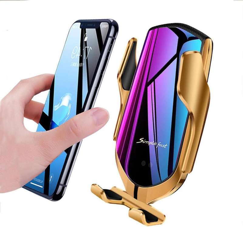 R1 Intelligent Infrared Sensor Car Wireless Charger - (Gold)