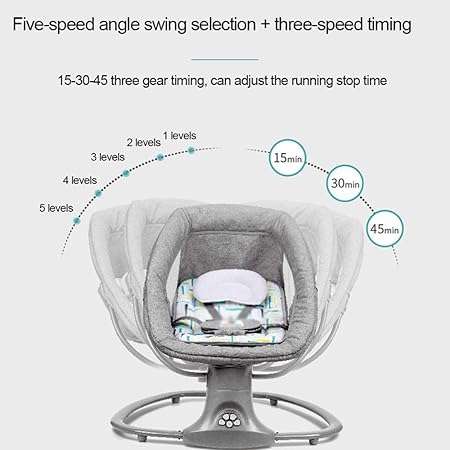 Multi-function Baby Bouncer, Smart Bluetooth Soft Comfortable Breathable Electric Baby Rocking Chair