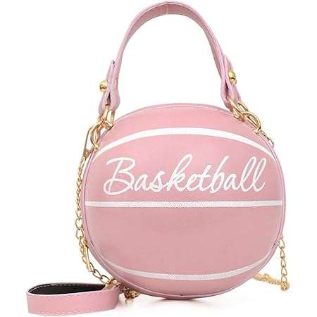 Women Basketball Shaped Cross Body Messenger Bag Purse