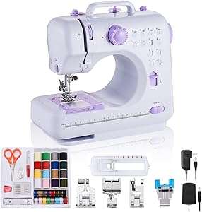 Sewing Machine Portable mini Electric Sewing Machine for beginners 12 Built-in Stitches 2 Speed with