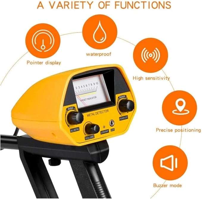 MD5090 High-Sensitivity Metal Detector for Outdoor Treasure Hunting