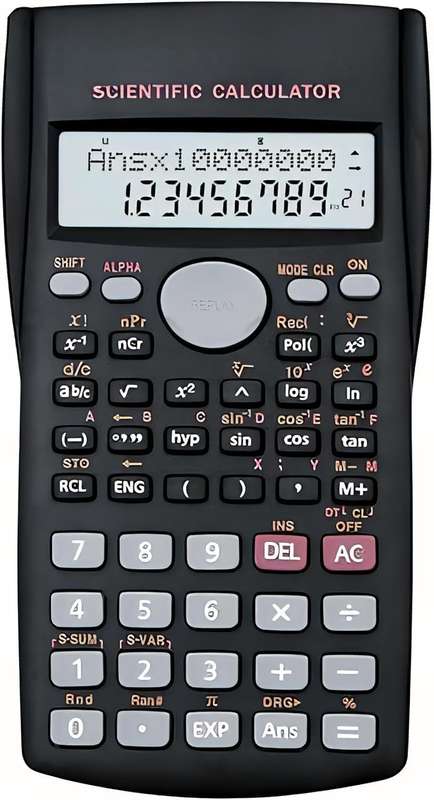 AUTO-POWER OFF SCIENTIFIC CALCULATOR WITH DOUBLE LCD DISPLAY - KK-82MS-D