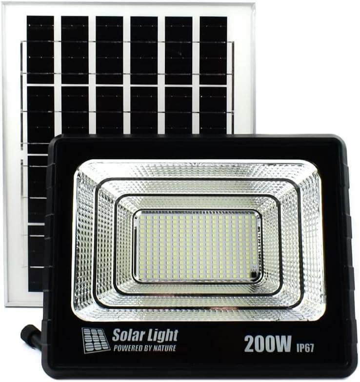 200W Outdoor Solar Flood Light with Remote Control - 200-H
