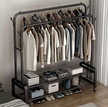 DOUBLE POLE CLOTH RACK