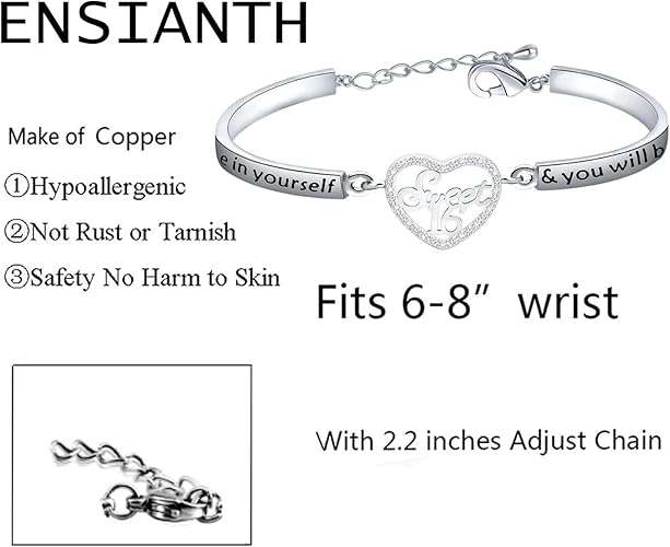 Happy 16th 21st Birthday Gifts Sweet 16 Bracelet Sixteen Birthday Sweet 16 21 Jewelry Gifts for Girl