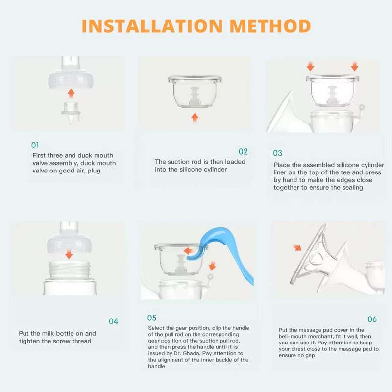 Manual massage breast pump