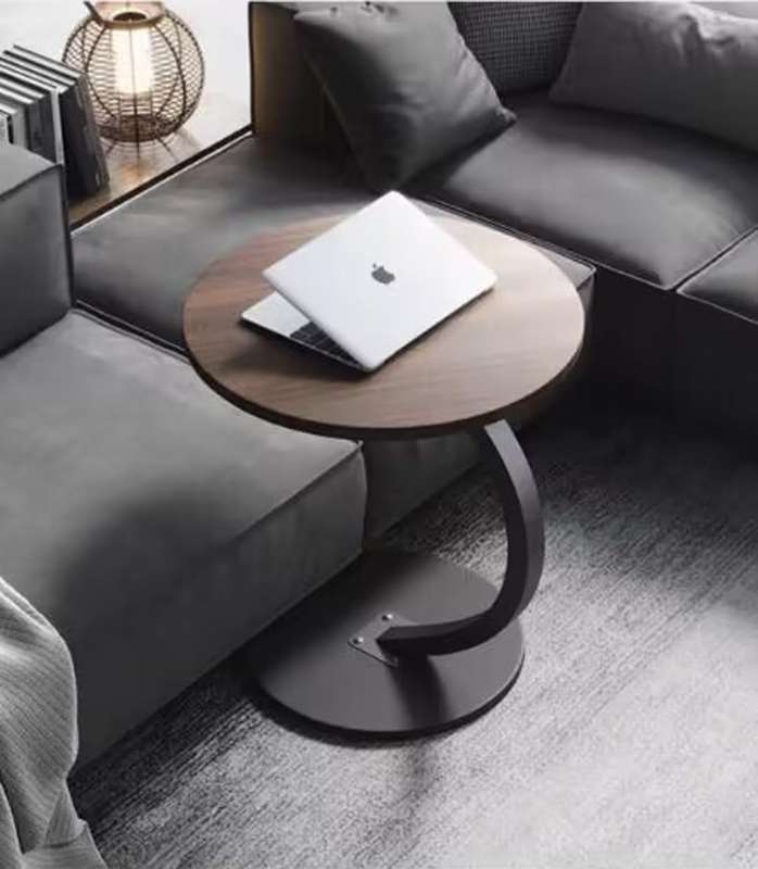 Coffee Table Round Small Side Table C Shape