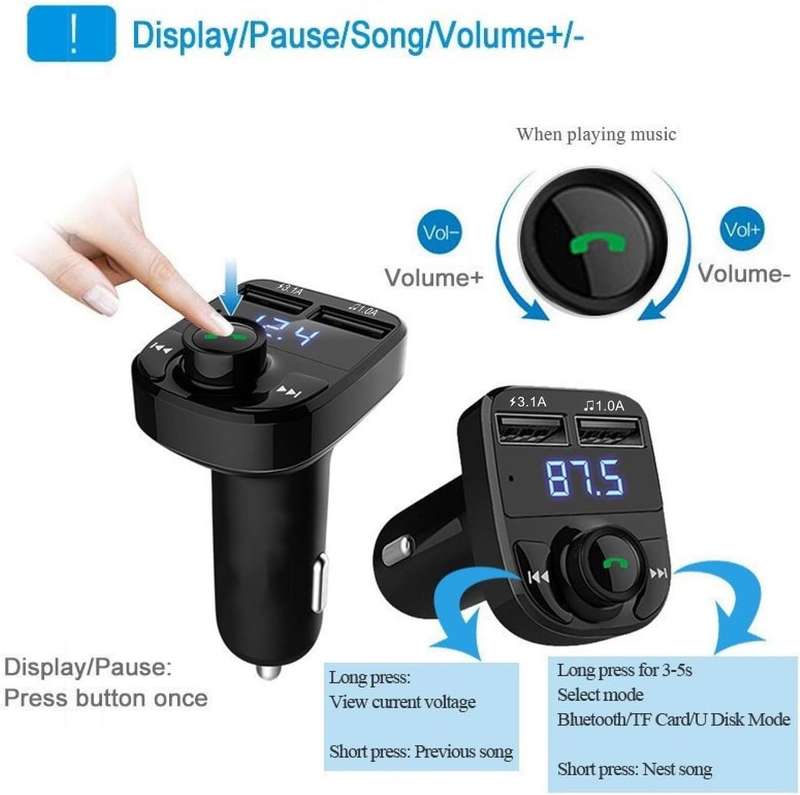 X8 Multifunction wireless Car MP3 Music Player FM Transmitter