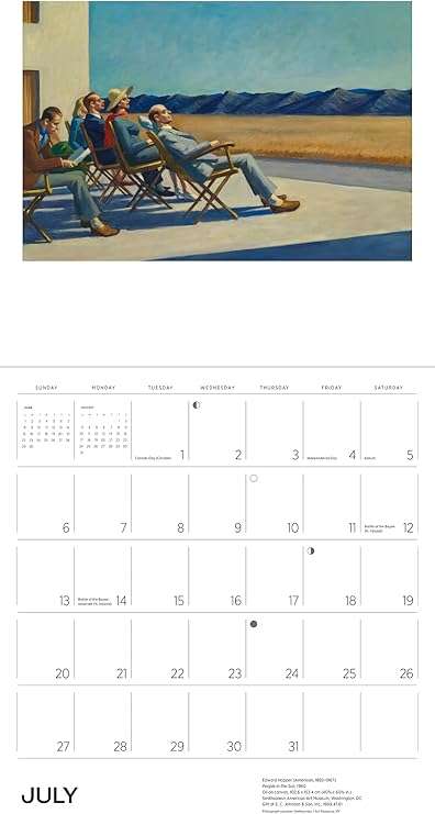 Edward Hopper 2025 Wall Calendar