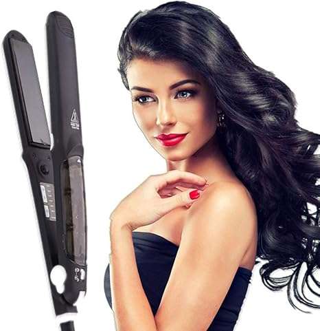 Mini Flat Iron for Hair Steam Hair Straightener Smart Ceramic Tourmaline Hair Straightener Negative