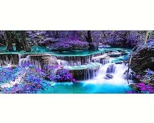 Paint by Number DIY Kit, Purple Cascades - 40x90