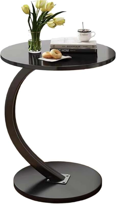 Coffee Table Round Small Side Table C Shape