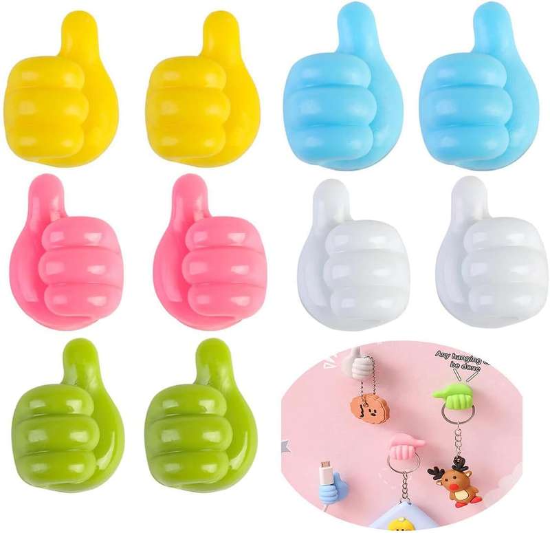 10PCS Cable Clips, Thumb Cord Organizer Adhesive Cord Organizer Multifunctional Cable Management Fun