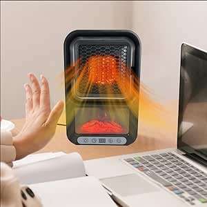 Electric Fan Heater 110V/220V Desktop Heating Machine with Remote Control 2 Speed for Office Room I