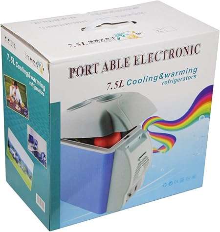 car Cool Box: 7.5L, 12V Thermoelectric Car Heating and Cooling Box and Drink Holder,7.5L-12V