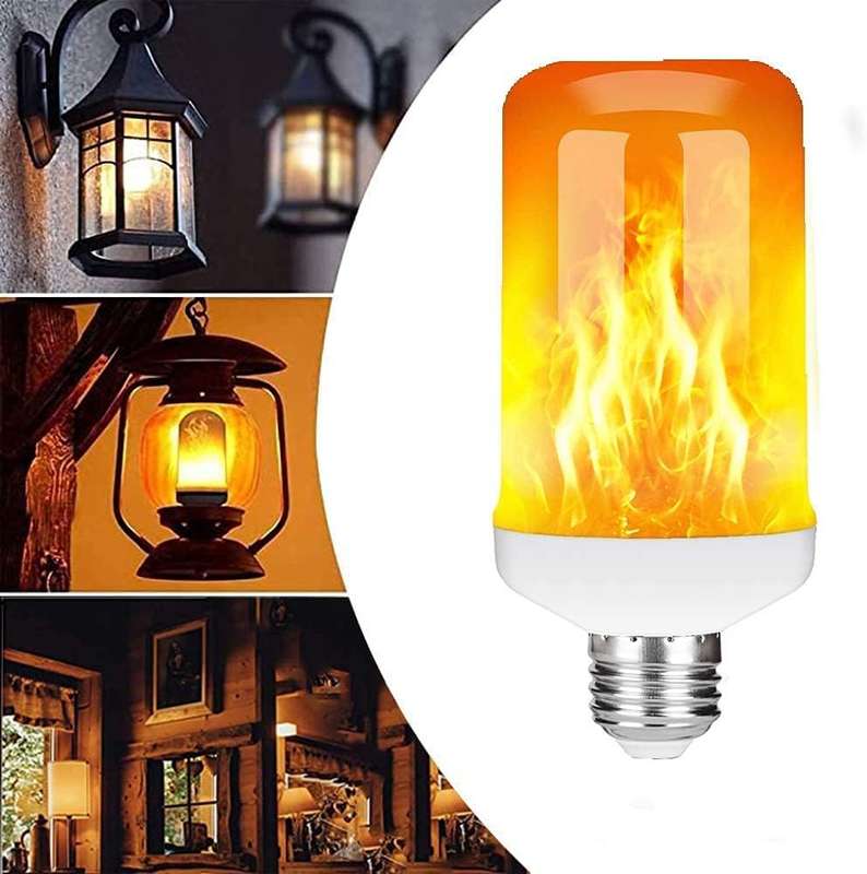 LED flame effect light bulbs 5W 4 modes E26/E27 pack of 2