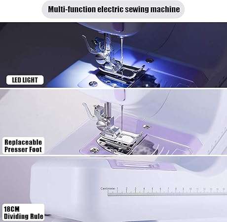 Sewing Machine Portable mini Electric Sewing Machine for beginners 12 Built-in Stitches 2 Speed with