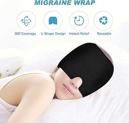 Headache and Migraine Relief Ice Cap Headache Ice Mask Hat for Migraines and Tension Headache Relief