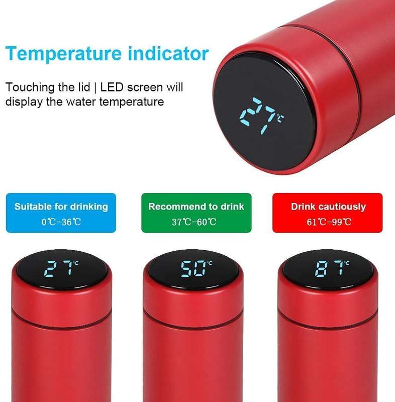 500ml Smart Water Bottle Stainless Steel
