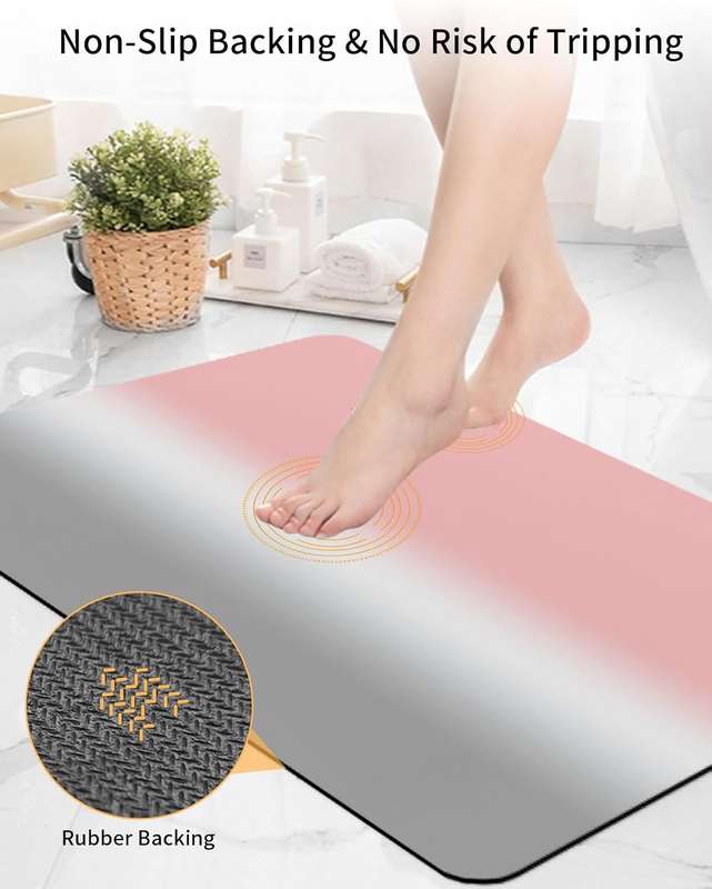 Bath Mat Diatom Mud Pink